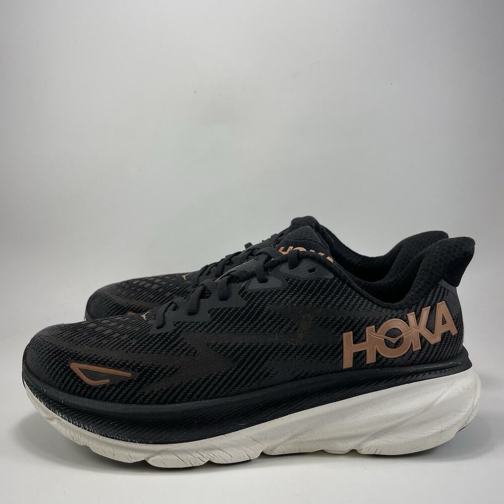 Hoka One One Clifton 9 Running Shoes Womens Shoes 11 B Black / Rose Athletic - Picture 3 of 10
